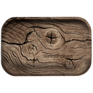 Grindhouse Metal Rolling Tray - 11'' x 7'' / Wood