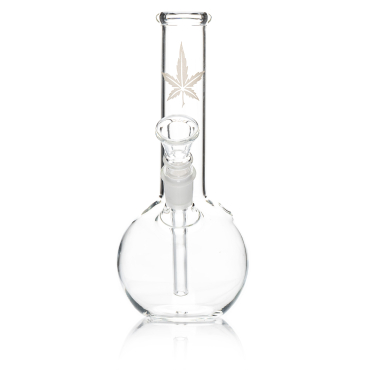 Small Leaf Bouncer Glass Bong- H:16cm- D:24mm-Socket D:18.8mm