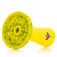 Bee Hookah Phunnel Yellow - Half Glazed Lime Dark Green