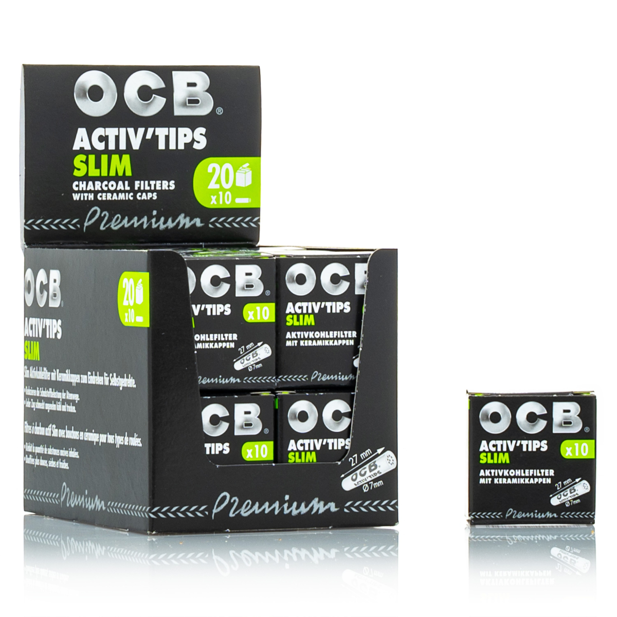 OCB Filter Slim Activ Tips Aktivkohle 7mm