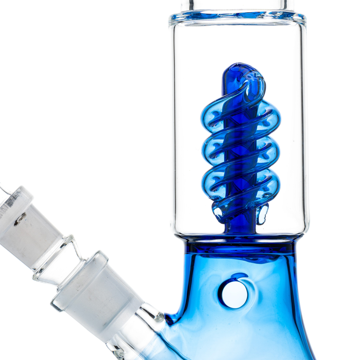 Grace Glass | Small Boy Blue Beaker Spiral perc Bong