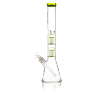 Pulsar - Dual Jellyfish Perc Bong - 47cm / 14mm F Colors Vary