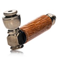 Holz & Edelstahl Pfeife - 9cm