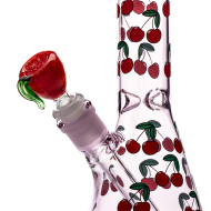 Life Is A Bowl Of Cherries - Beaker Bong - 14mm F / Pink