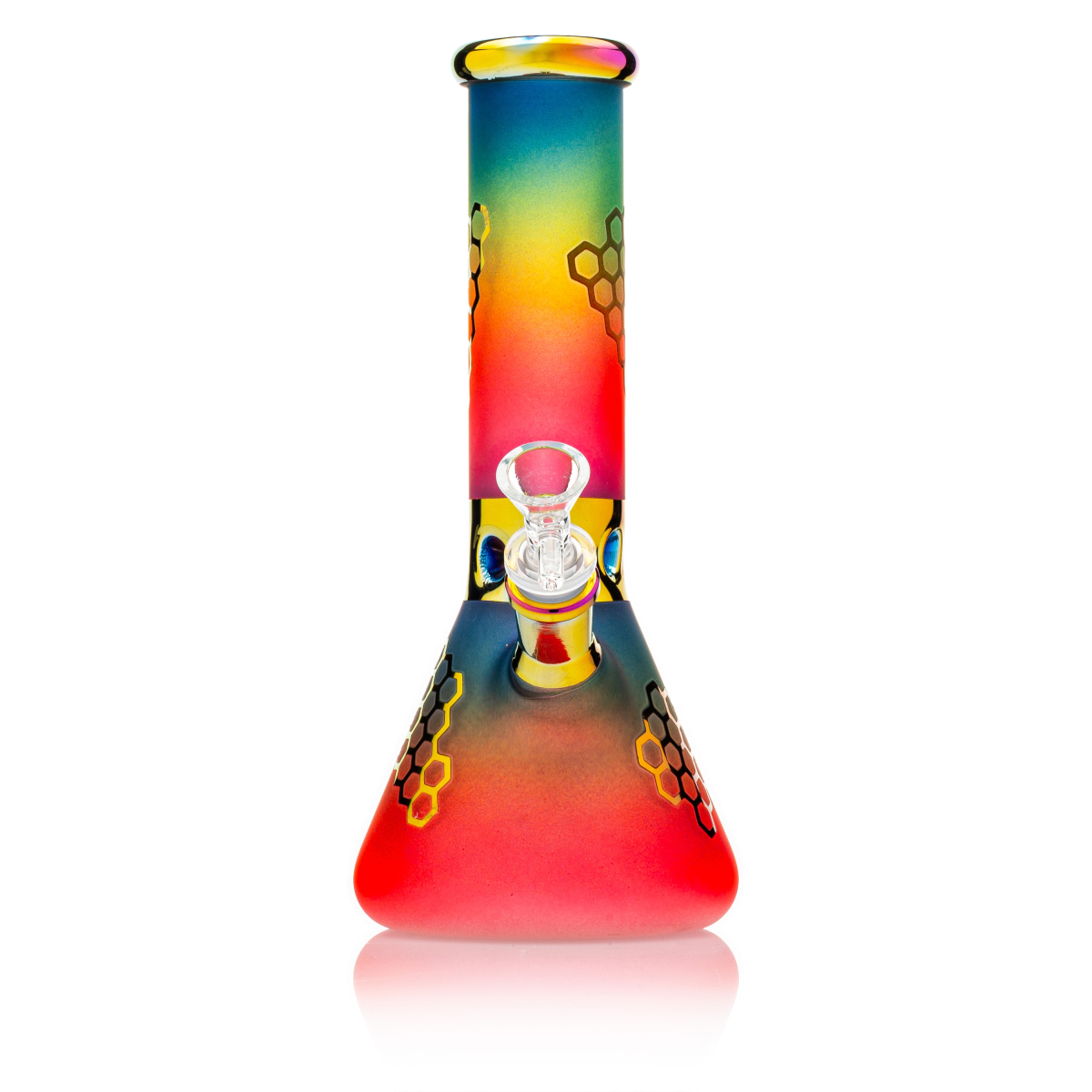 Rainbow Honeycomb - Beaker Bong - 14mm F