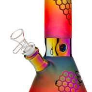 Rainbow Honeycomb - Beaker Bong - 14mm F