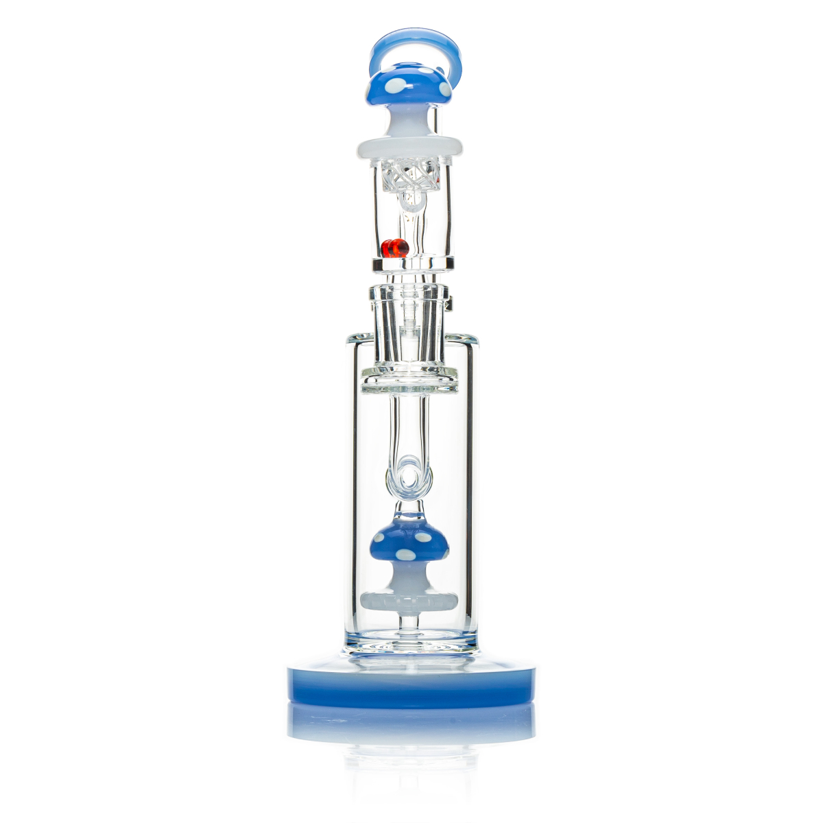 Pulsar - Shroom Dab Rig Set mit Carb Cap und Terp Pearls - 21cm / 14mm F / Blau