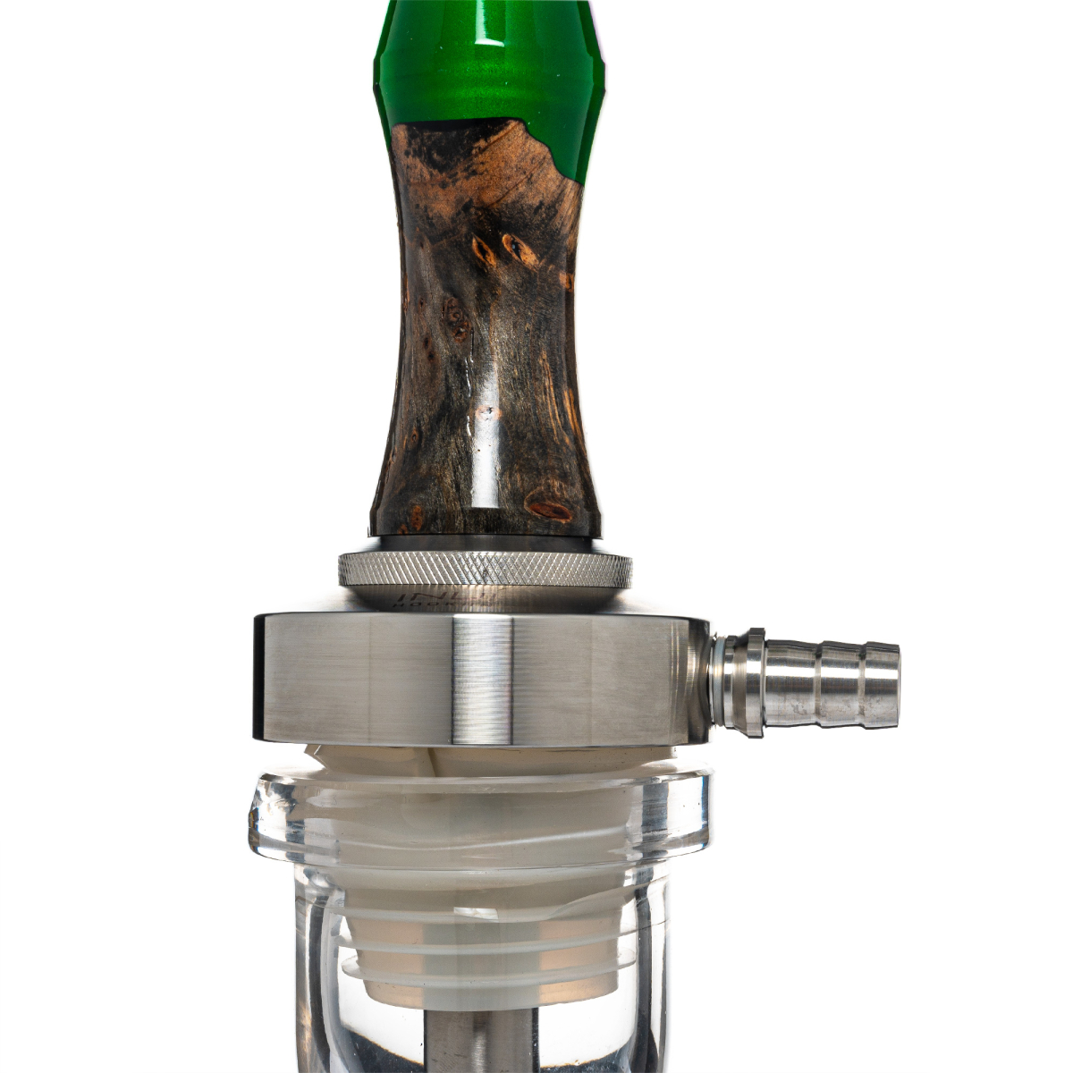 INVI - Recursion Handcut Edelstahl Shisha - Schwarz / Grau