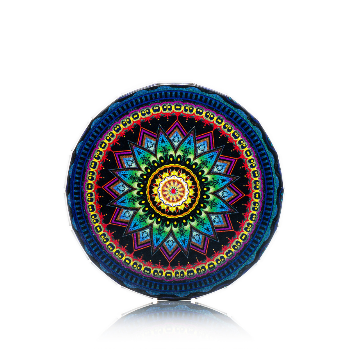 Click Clack Dose - Black Leaf - Mandala blau