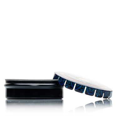 Click Clack Dose - Black Leaf - Mandala blau