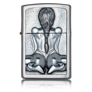 Zippo Kneeing Girl Emblem