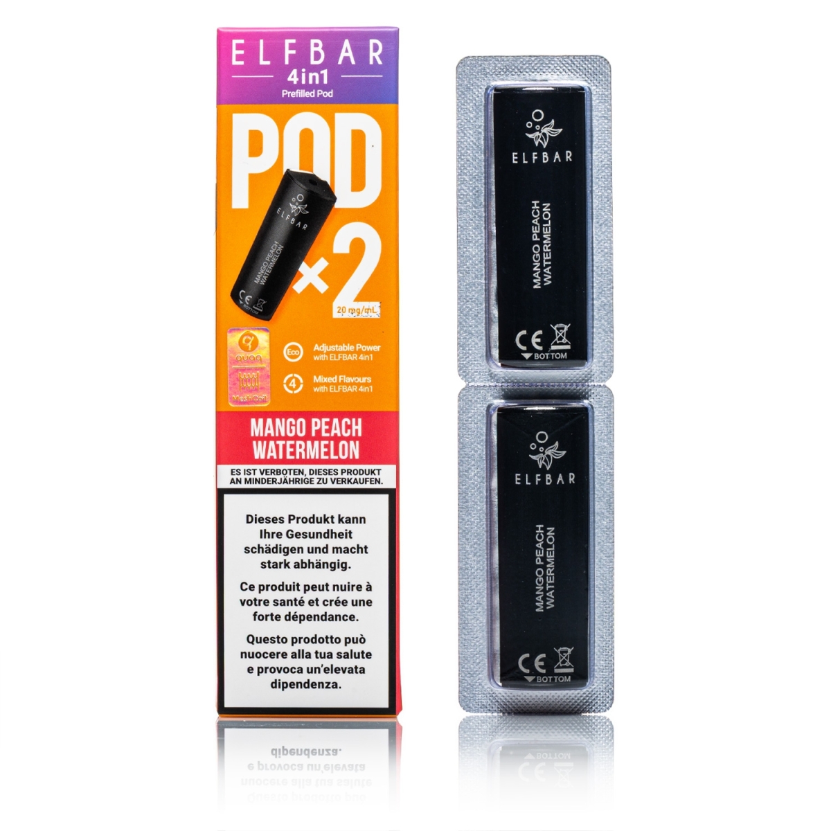 ELFBAR - 4in1 Pod - Mango Peach Watermelon 20mg