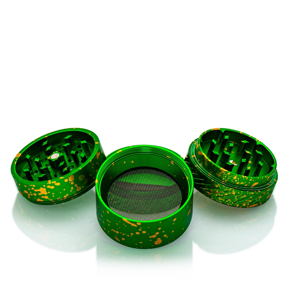 Black Leaf Alu Grinder CROWN 4-tlg. - Grün