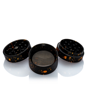 Black Leaf Alu Grinder CROWN 4-tlg. - Schwarz