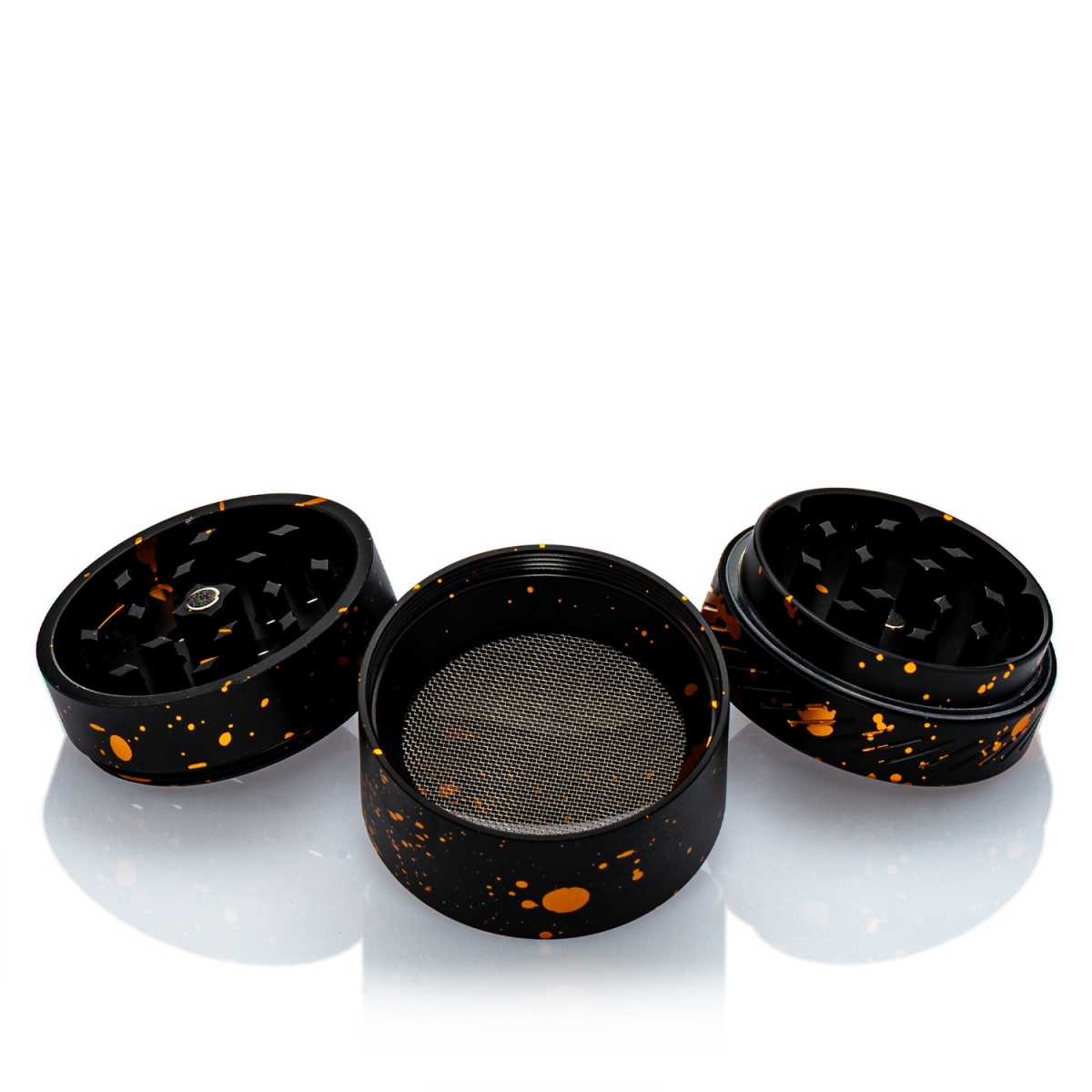 Black Leaf Alu Grinder CROWN 4-tlg. - Schwarz
