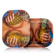 Pulsar - Mini Metal Rolling Tray - Large Pineapples - mit Magnetischem Deckel