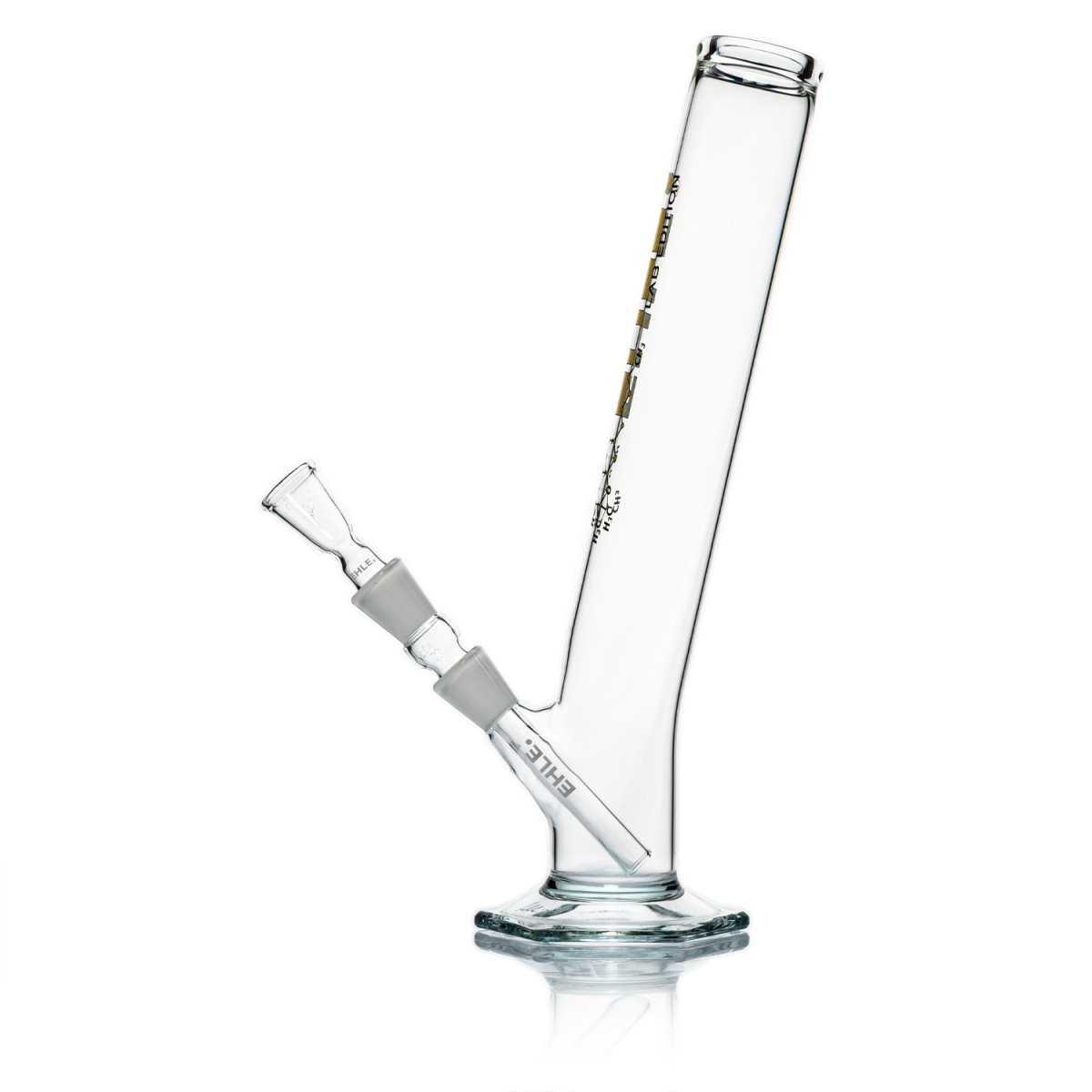 EHLE - Zylinderbong 500 ml - gebogen NS 18-ohne Kickloch-Kupplung-LAB Gelb