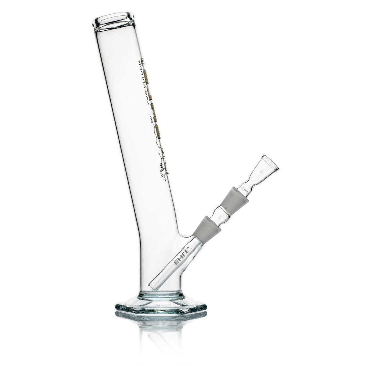 EHLE - Zylinderbong 500 ml - gebogen NS 18-ohne Kickloch-Kupplung-LAB Gelb