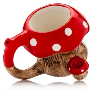 Keramik Bong-Tasse - Red Mushroom