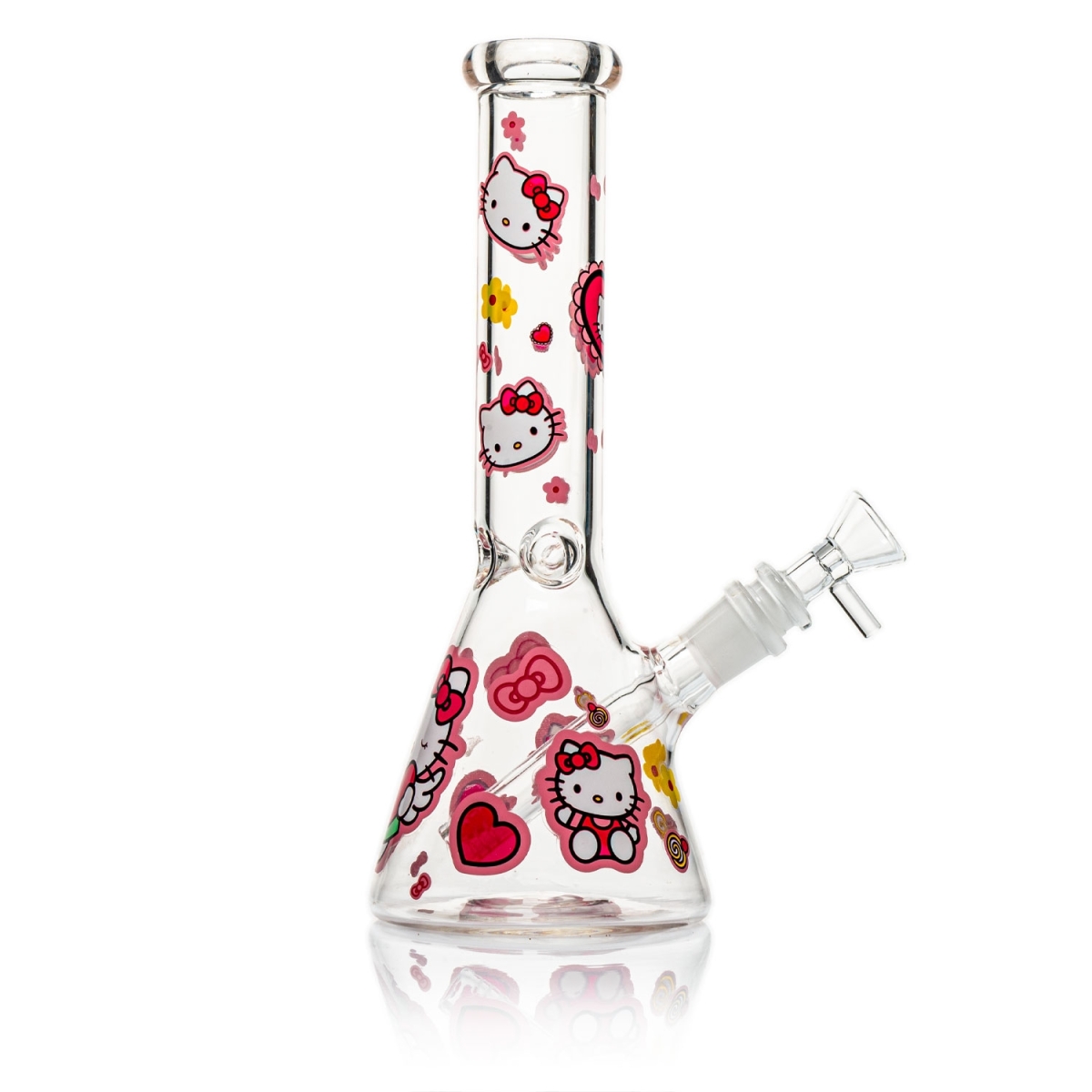 Beaker Bong - Heart Loving Cute Kitty