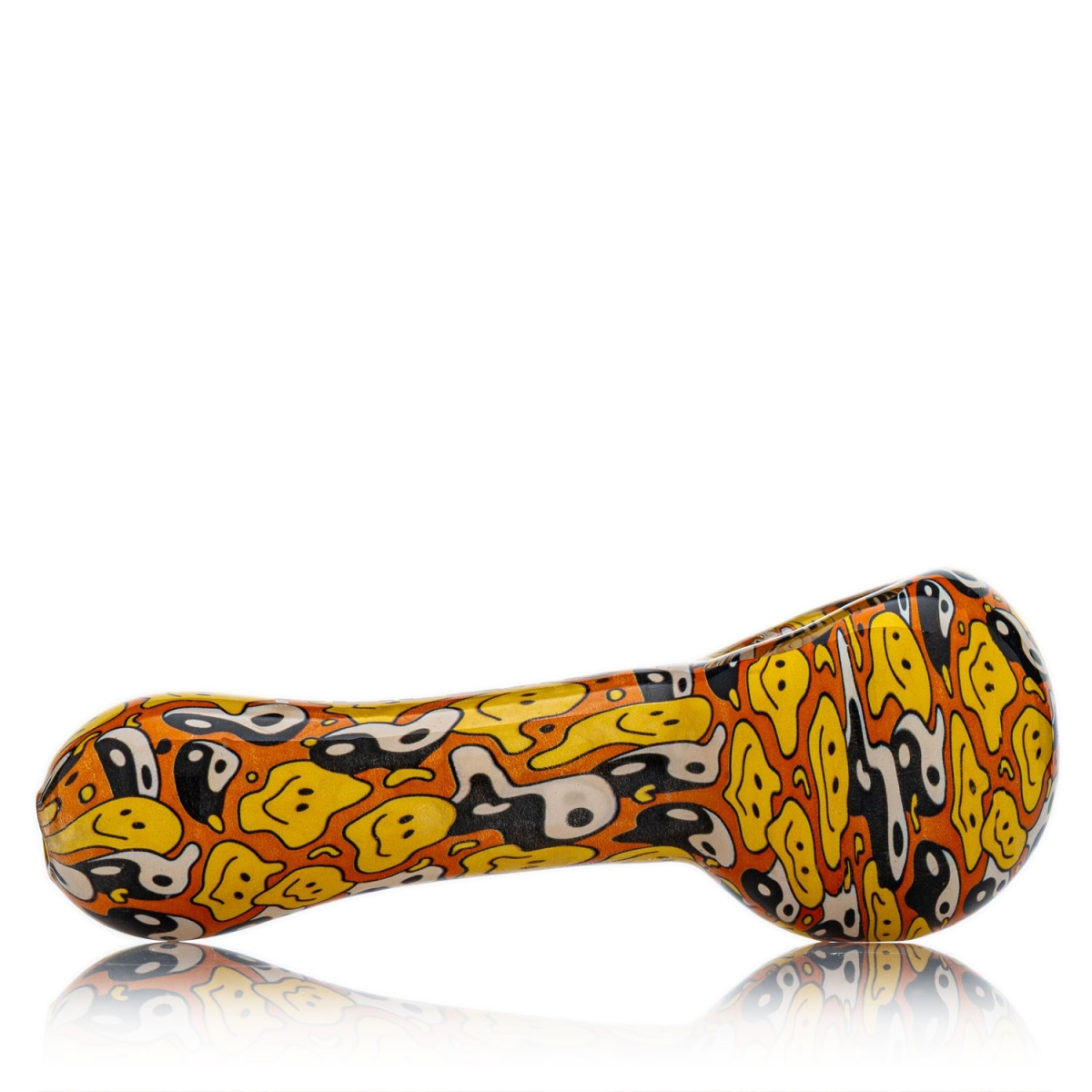 Pulsar - Inside Print Glass Spoon Pipe - Yin Yang Y'all
