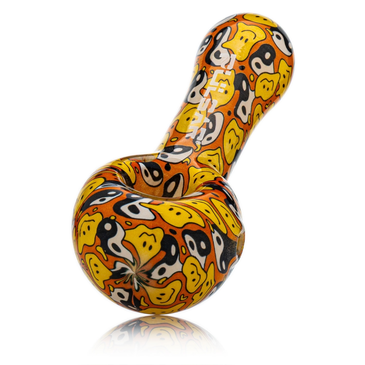 Pulsar - Inside Print Glass Spoon Pipe - Yin Yang Y'all