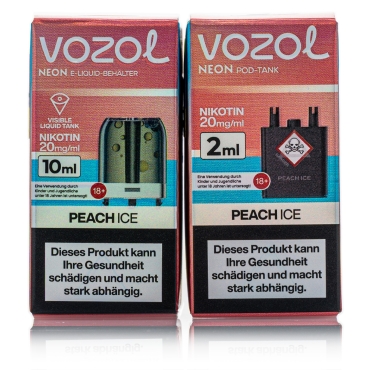Vozol Neon Plug Max Liquid Pod - Peach ICE - 20mg