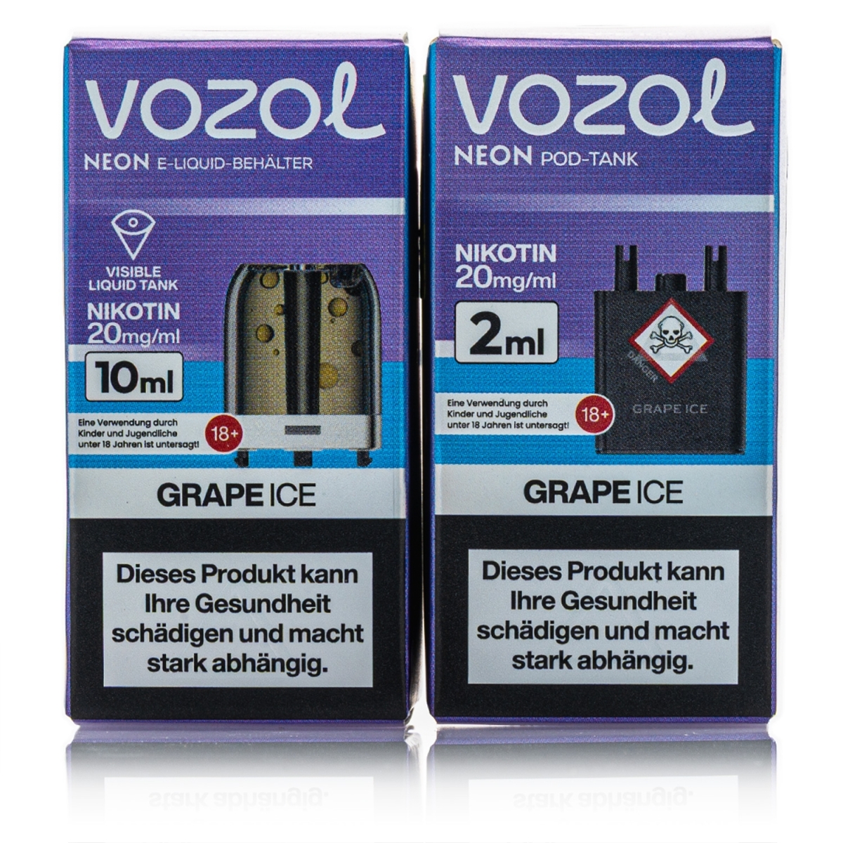 Vozol Neon Plug Max Liquid Pod - Grape ICE - 20mg