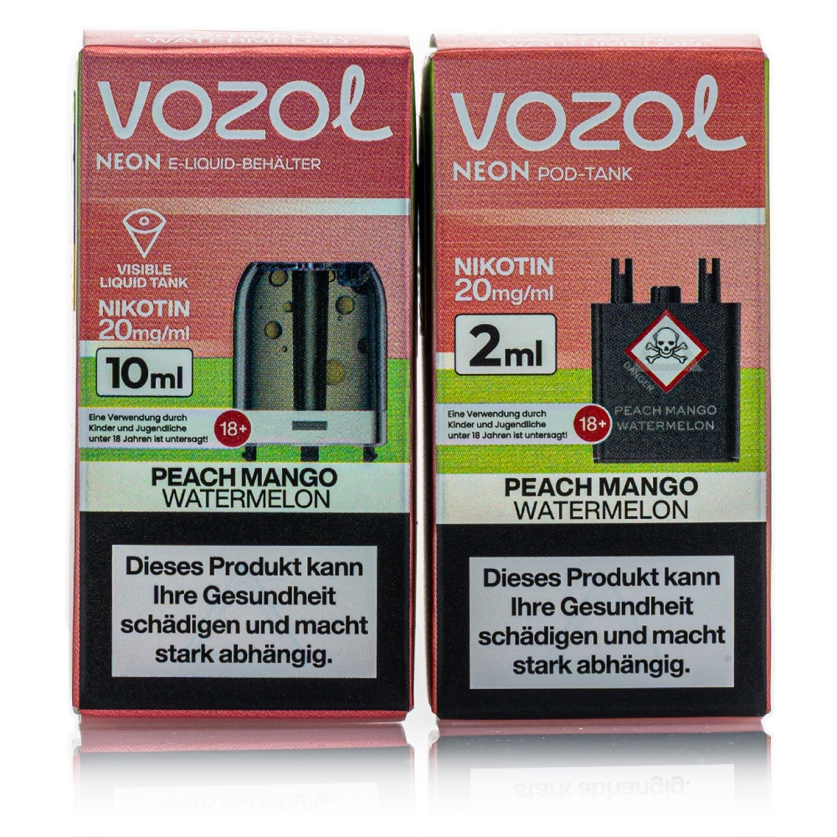 Vozol Neon Plug Max Liquid Pod - Peach Mango Watermelon - 20mg
