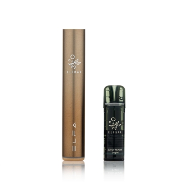 ELFBAR ELFA Pro V2 Kit 2ml - Dark Gold & Juicy Peach - 0mg