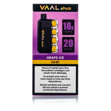 VAAL - E-Pack Kit - 20mg - Grape ICE