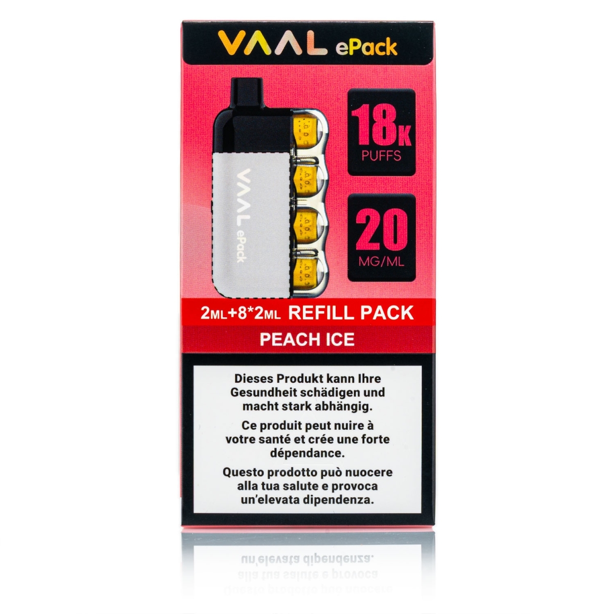 VAAL - E-Pack Refill - 20mg - Peach ICE