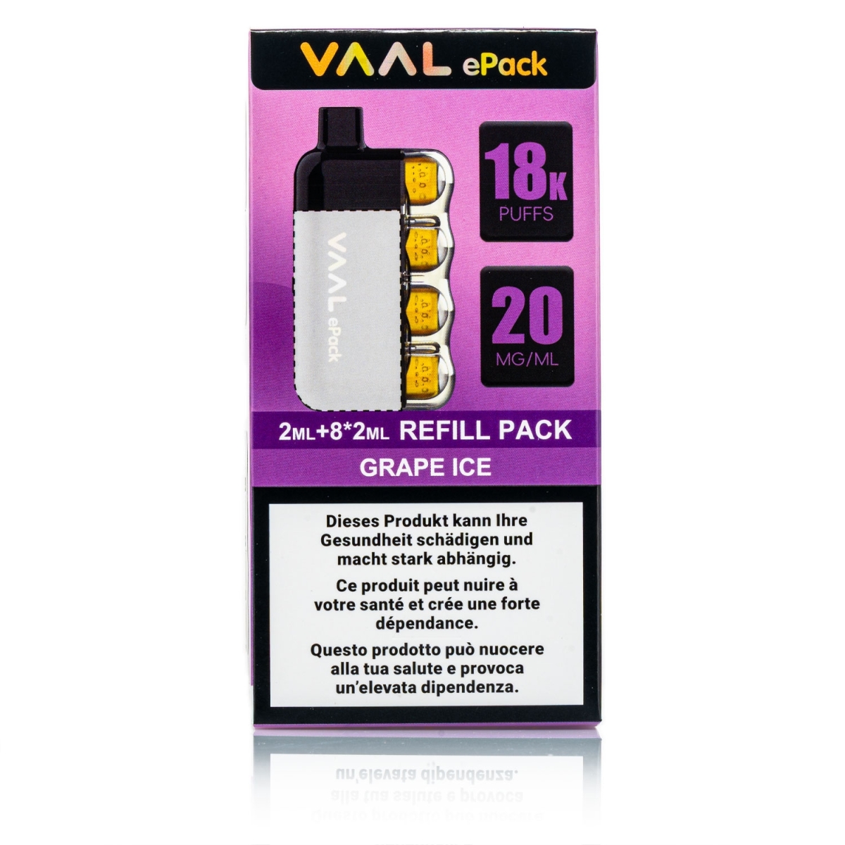 VAAL - E-Pack Refill - 20mg - Grape ICE