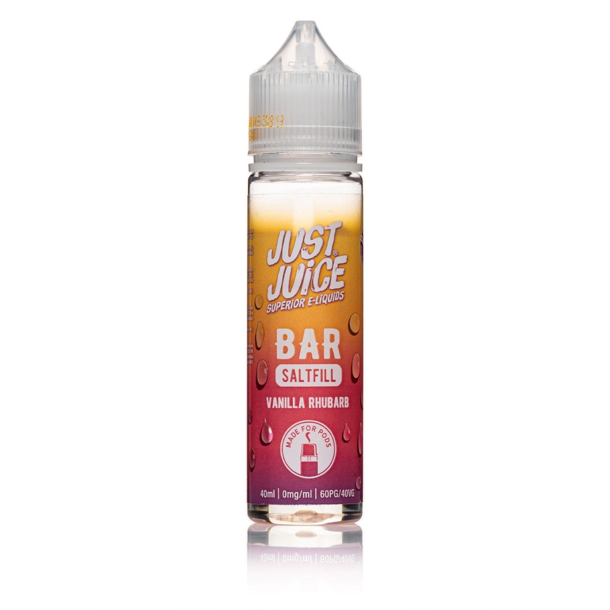 Just Juice BAR RANGE - Vanilla Rhubarb - 40ml - Shortfill