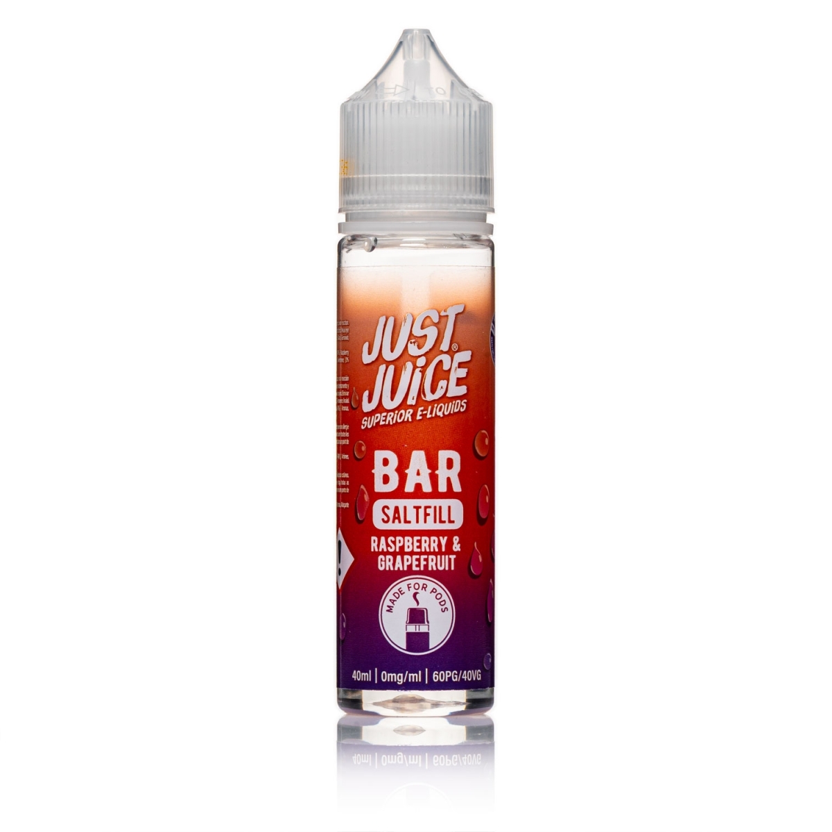Just Juice BAR RANGE - Raspberry Grapefruit - 40ml - Shortfill