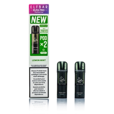 ELFBAR ELFA Pro V2 - Lemon Mint - 2ml Pods / 20mg / 2 Stück