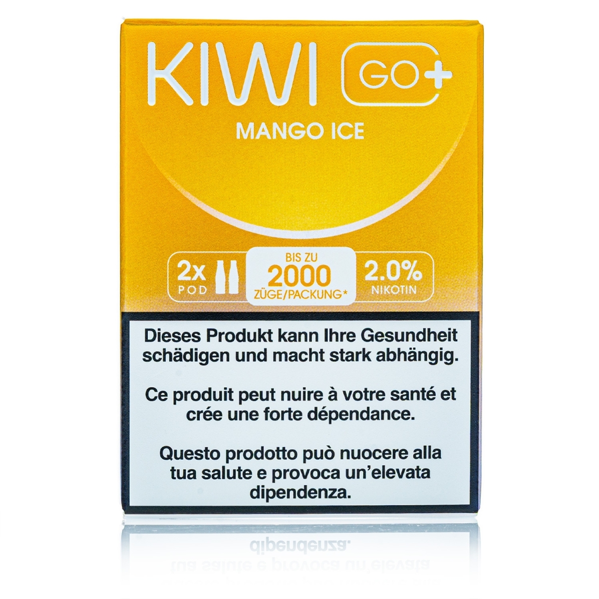 Kiwi GO+ 2 Kartuschen - Mango ICE - 20mg