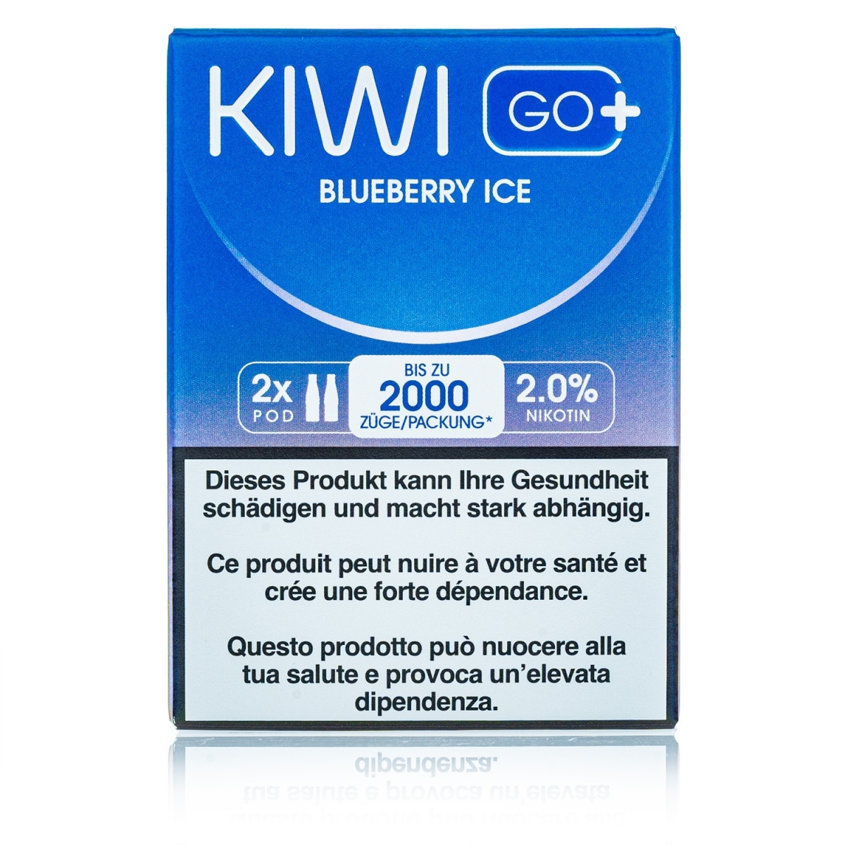 Kiwi GO+ 2 Kartuschen - Blueberry ICE - 20mg