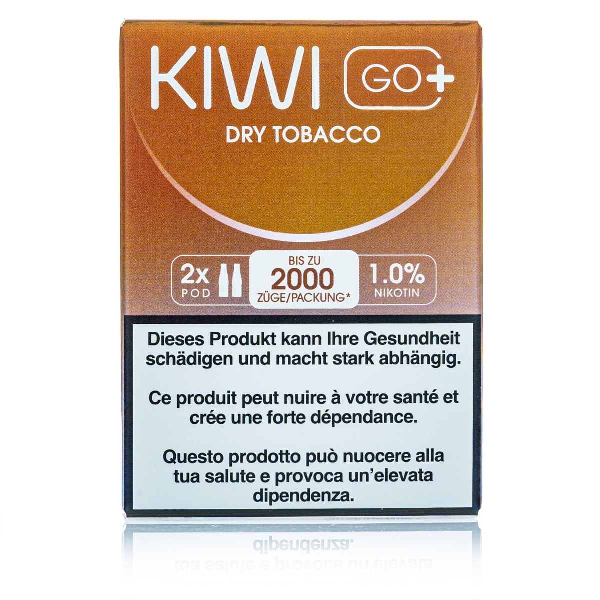 Kiwi GO+ 2 Kartuschen - Dry Tobacco - 10mg