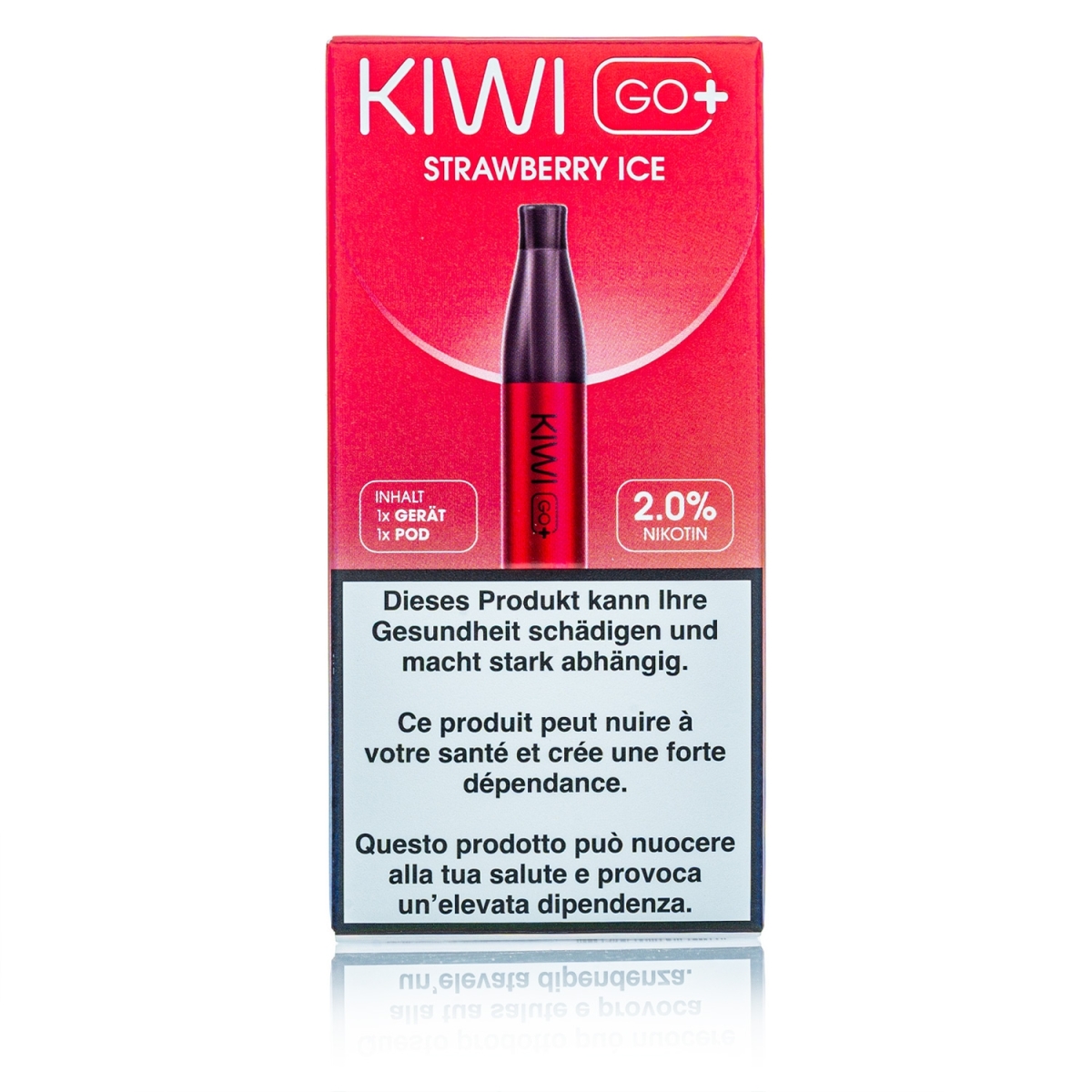 Kiwi GO+ Starterset - Strawberry ICE - 20mg