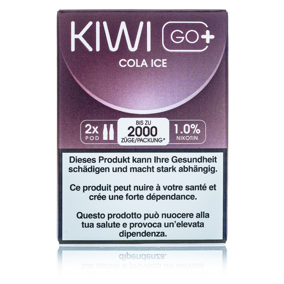 Kiwi GO+ 2 Kartuschen - Cola ICE - 10mg
