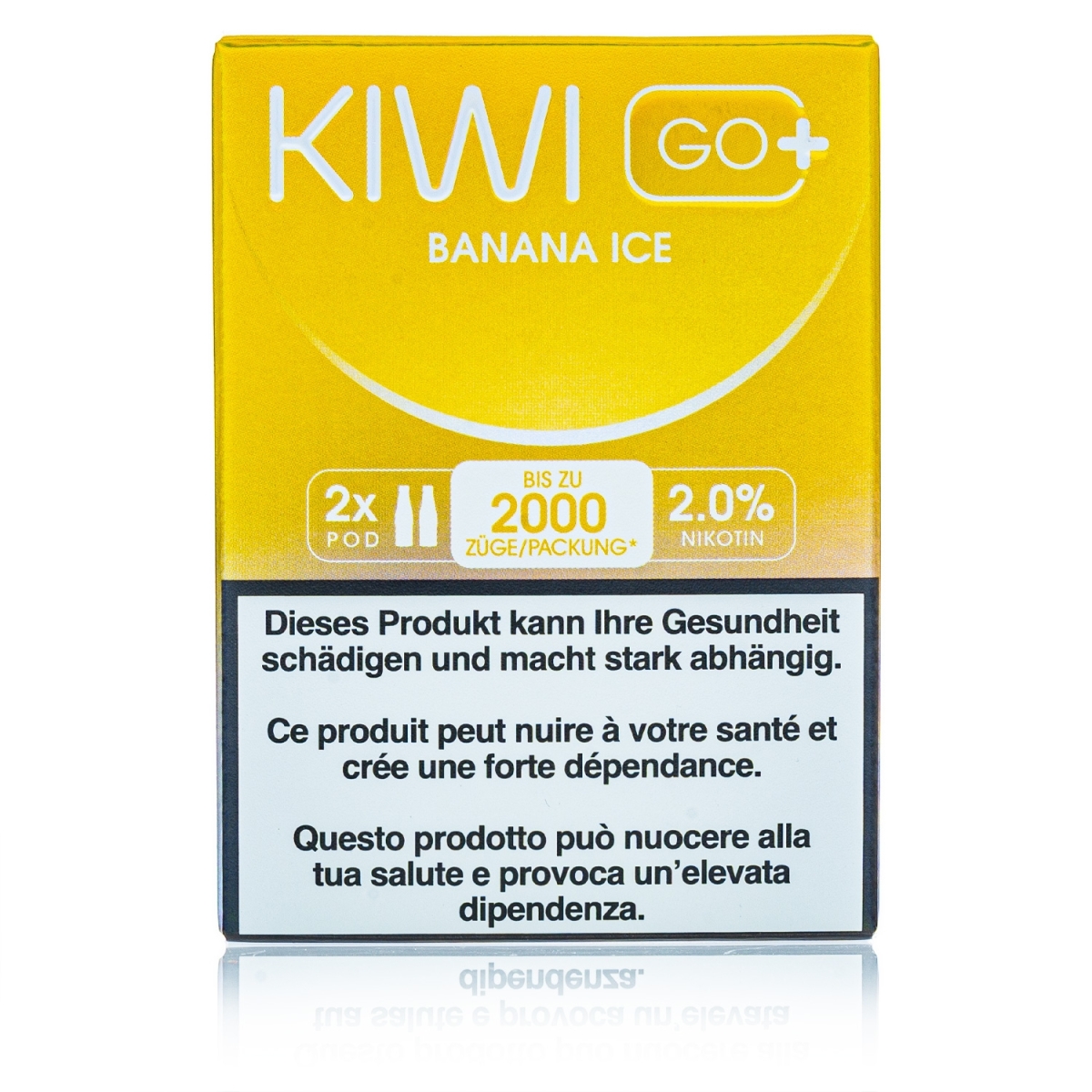 Kiwi GO+ 2 Kartuschen - Banana ICE - 20mg