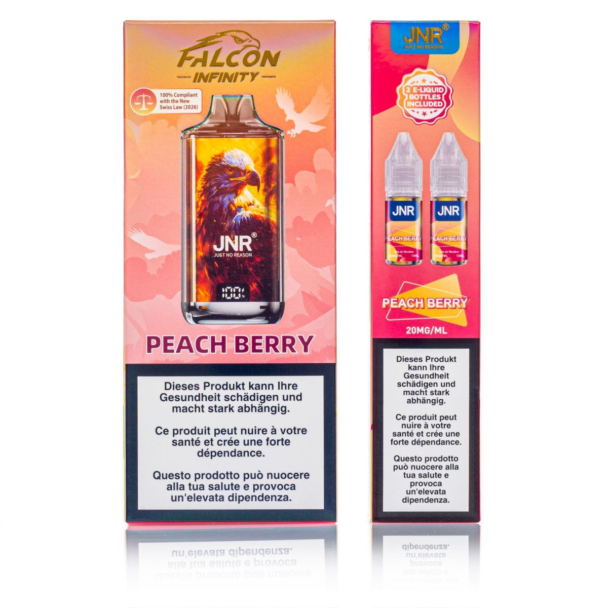 JNR - Infinity 55k Pod Kit - Peach Berry - 20mg