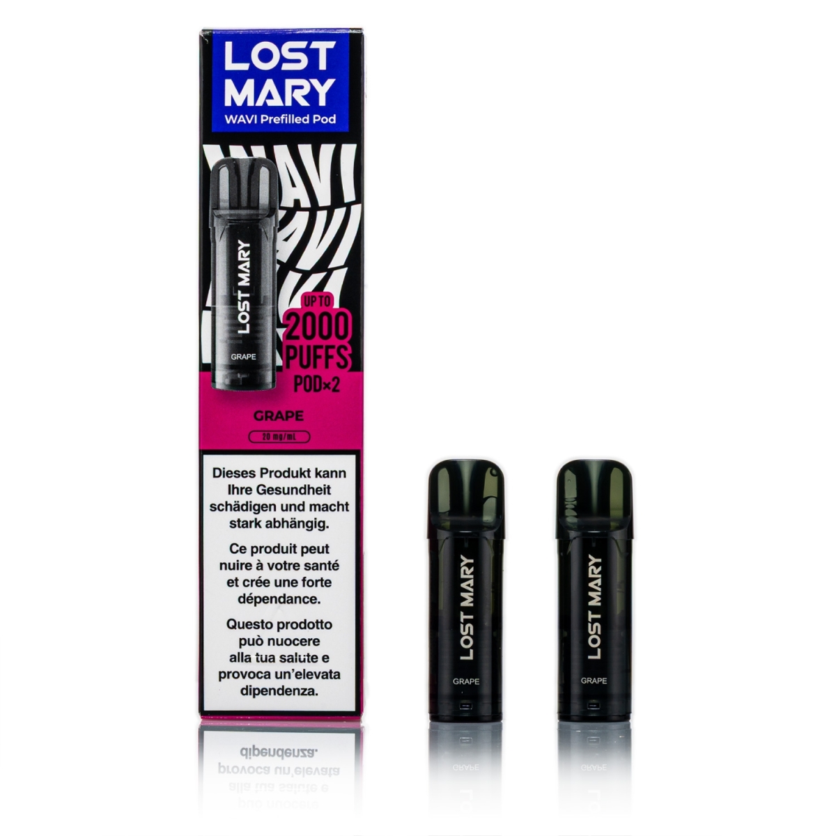 Lost Mary - Wavi Pod - Grape / 2ml 20mg 2 Stück