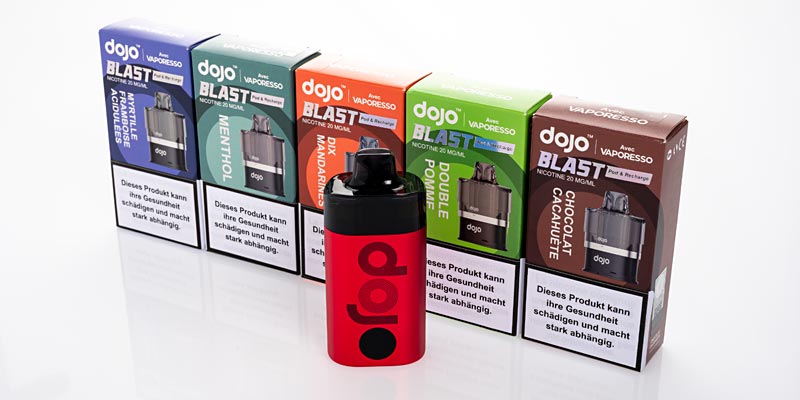 Dojo Blast 6000 Vape mit Nachfüllkartuschen in fünf Sorten bei Smokee